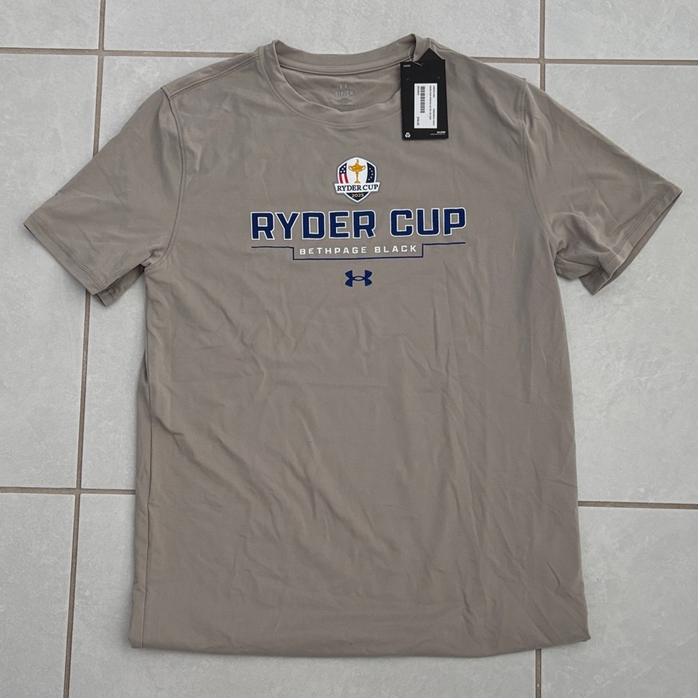 Under Armour Men's Tech Stretch Taupe 2025 Ryder Cup Tee